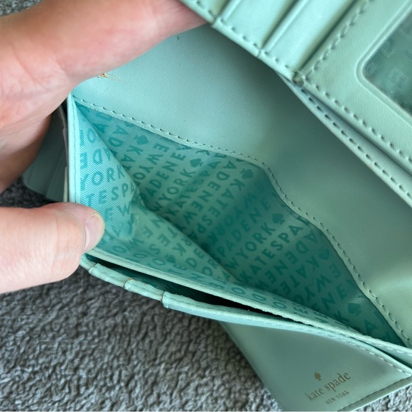 Kate Spade Stacy teal wallet charlotte terrace friar - Picture 7 of 7